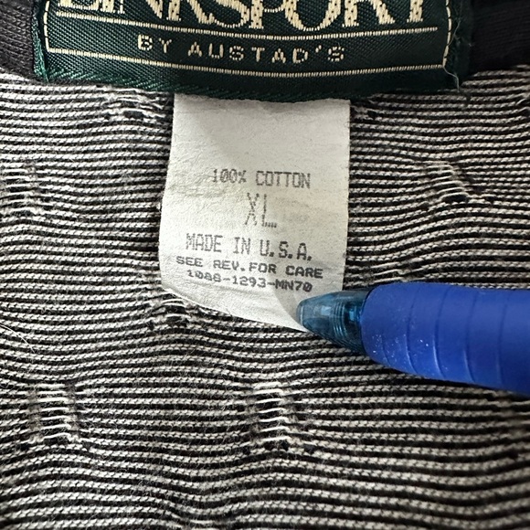 Vintage 80’s Men’s XL Linksport 100% Cotton Geometric Polo Golf Shirt. - Picture 6 of 11